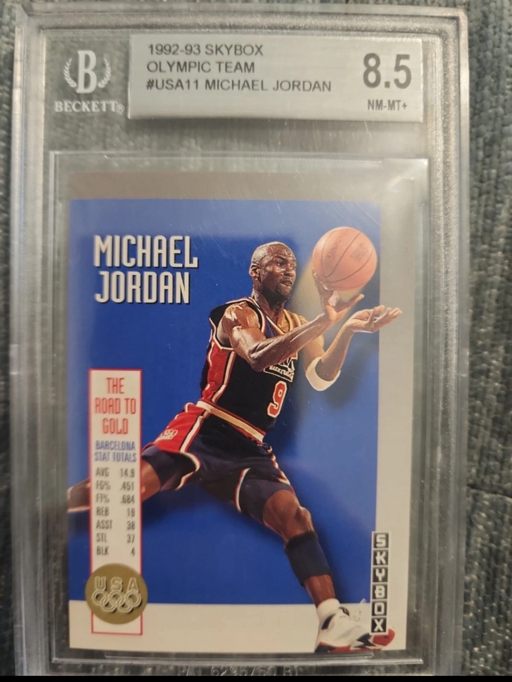 1992-93 Skybox - The Road to Gold Michael Jordan #USA11 Bgs 8.5